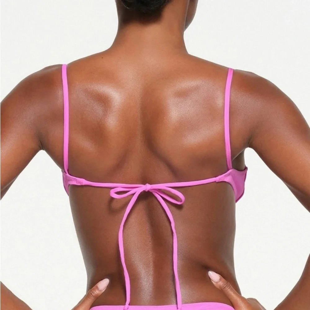 Skims SET NWT Neon Orchid Pink Bikini Swim Set 2-pc set top & Bottom Size S